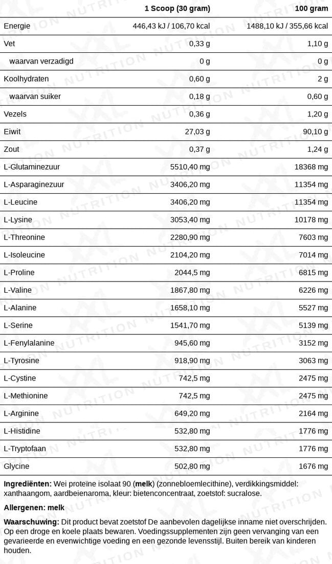 Whey Isolate Zero | XXL-nutrition